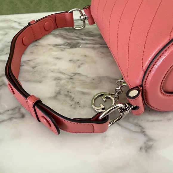 Gucci 760170 Blondie Sakai Green Be PINK Leather Bag - Picture 13 of 15